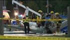 Aftermath of Stolen Plane that Crashed in Peterborough, ON