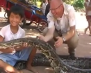 Snake Boy In Cambodia