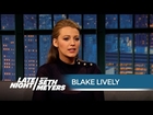 Blake Lively Totally Froze When She Met President Obama - Late Night with Seth Meyers