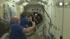 Astronauts return home after record-breaking ISS mission