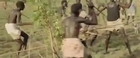 Tribesmen killing animals with spears - including a hippo