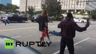 USA: Pro-Confederate flag protester threatens activists with knife