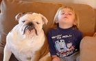 Dog and Kid Can't Stay Awake