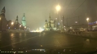 A dash cam passes a car parked at the Nemtsov murder scene shortly after Putin's gangsters shot him