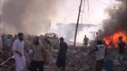 Aftermath of US-led / coalation air strike against a public market