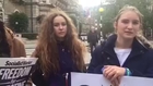 cute British girls don't know what they protest for.