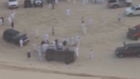 Saudis 4 Wheeling in The Sand Dunes! Accident Rolls Vehicle.