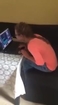 Girl Freaks Out at Computer Game