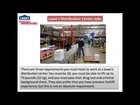 Lowes Distribution Center jobs video