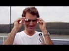 Roger Federer through Glass