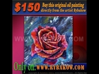 Only $150 Buy this original oil painting RED ROSE directly from the artist Rybakow!
