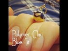 Painting Scrap Clay -  Polymer Clay Blue Tit Charm
