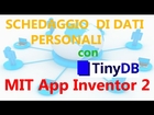 Mit App Inventor 2 ITA #Tutorial 41 schedaggio dati personali Parte 1