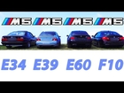 BMW M5 Sound Battle E34 vs E39 vs E60 vs F10 REVS Revving V8 V10 Exhaust