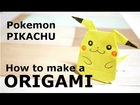 【Pokemon/PIKACHU】How to make an easy ORIGAMI ポケモン・ピカチュウの全身折り紙の作り方
