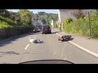 Scooter rider deliberately rammed off the road. Hit and run.