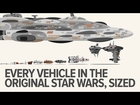 Every single Star Wars vehicle from the original trilogy, sized