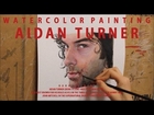 Watercolor painting Aidan Turner