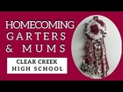 Clear Creek Homecoming Mums | Maroon and White Football Garters for Guys