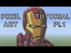 Minecraft Pixel Art Tutorial - Iron Man Part 1