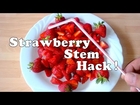 How To Remove Strawberry Stem (the easy way) - Fruit HACK !