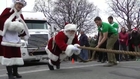 Strongman Santa Claus Pulls World's Heaviest Sleigh in Canada