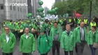 Public sector strike heightens industrial strife in Belgium