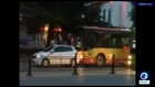 The car driver refuses to move...what the bus driver does will SHOCK you!