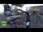 Russia: Watch a 3-metre tall robot BATTLE RAP Moscow Hip Hop star