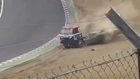 Truck Racing flip accident