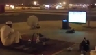 WTF: Saudi man decided to watch a football game in a parking lot