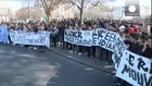 Police and students face off in France