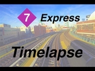⁴ᴷ NYC Subway Timelapse - The Manhattan Bound 7 Express Line
