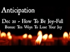 Ten Ways To Lose Your Joy and How To Get It Back