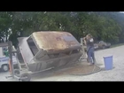 1957 Chevrolet 4 door wagon being Dustless Blasted by www.gtblast.com mobile service
