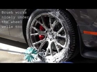 Cleaning brake dust off wheels with a cobweb brush