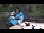 The world's best job  Wanna be a panda hugger - Funny Videos