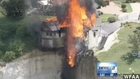 Texas Home Sliding Off Cliff Goes Down In Flames