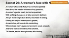 William Shakespeare - Sonnet 20: A woman's face with Nature's own hand painted