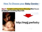 How To Choose your baby gender