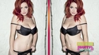 Lucy Collett has some trouble taking off her underwear