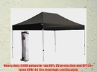 New Eurmax Pop up Commercial Outdoor Party Tent Gazebo Canopy W / Rolling Bag (Black 10 x 15)