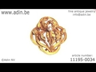 Charming French Art Nouveau gold button clip iris motif with diamond. (Adin reference: 11195-0034)